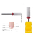 nail gel polisher ceramic burr barrel ceramic nail bit for nail drill